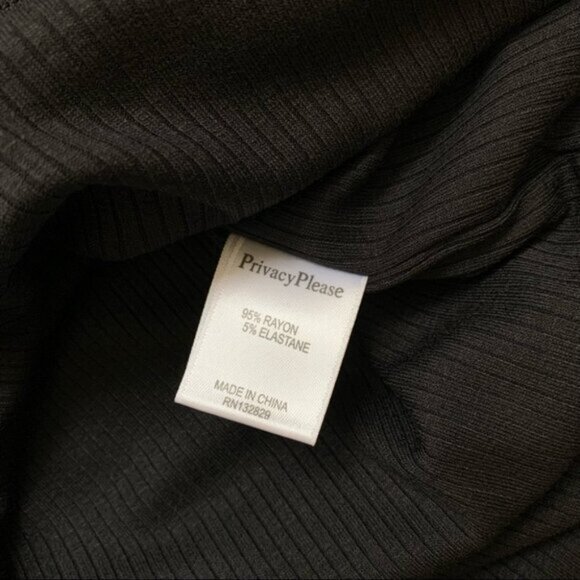 REVOLVE Privacy Please Women's Mini Dress Lace Up Ribbed knit Black Size XS - Picture 12 of 16